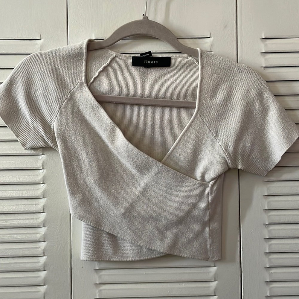 White wrap top